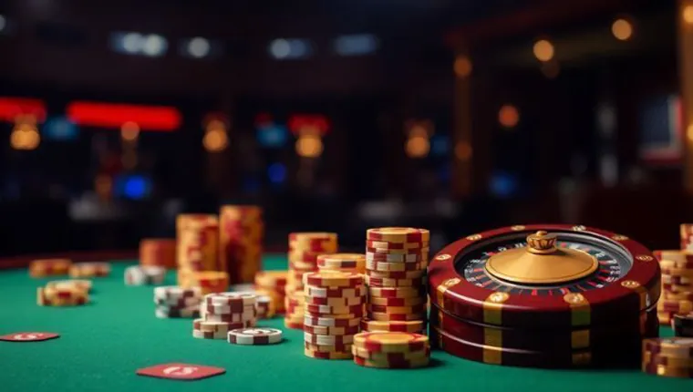 A live casino table with a professional dealer at Slotvip