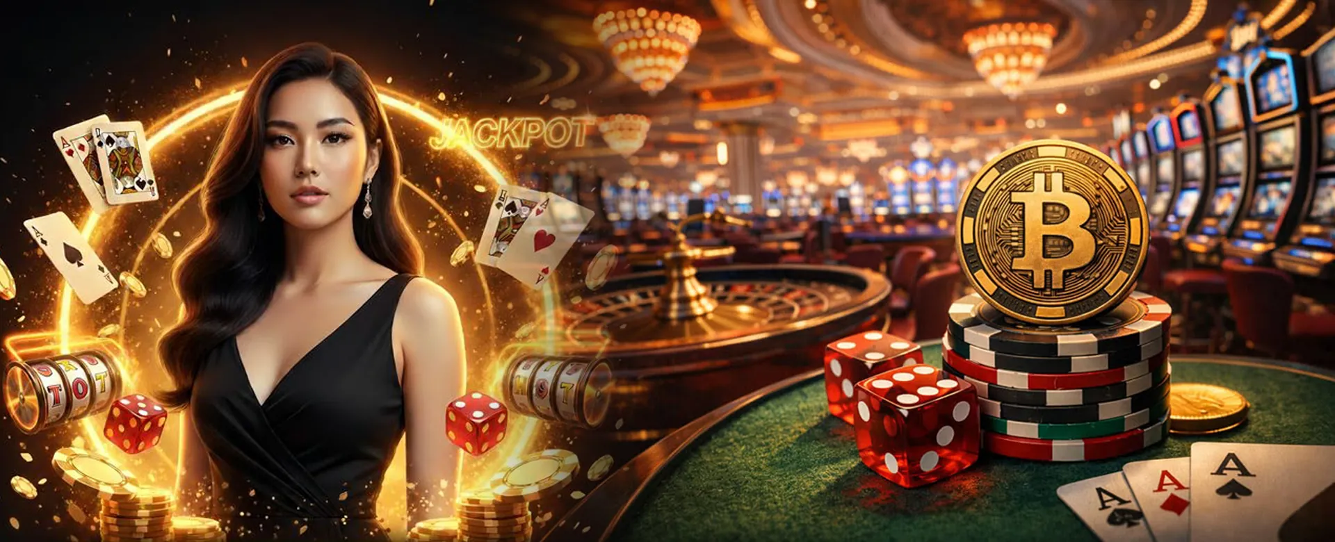 Slotvip registration page hero image with golden coins and casino elements